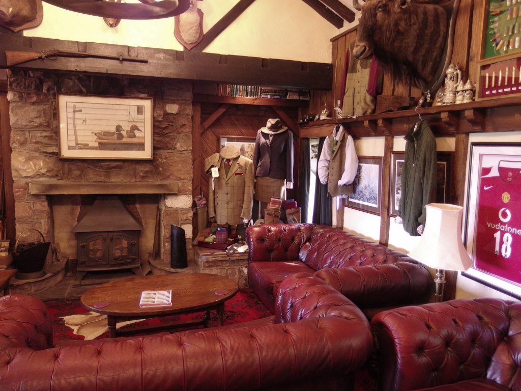 Inside the Cloudside Shooting Club Lodge