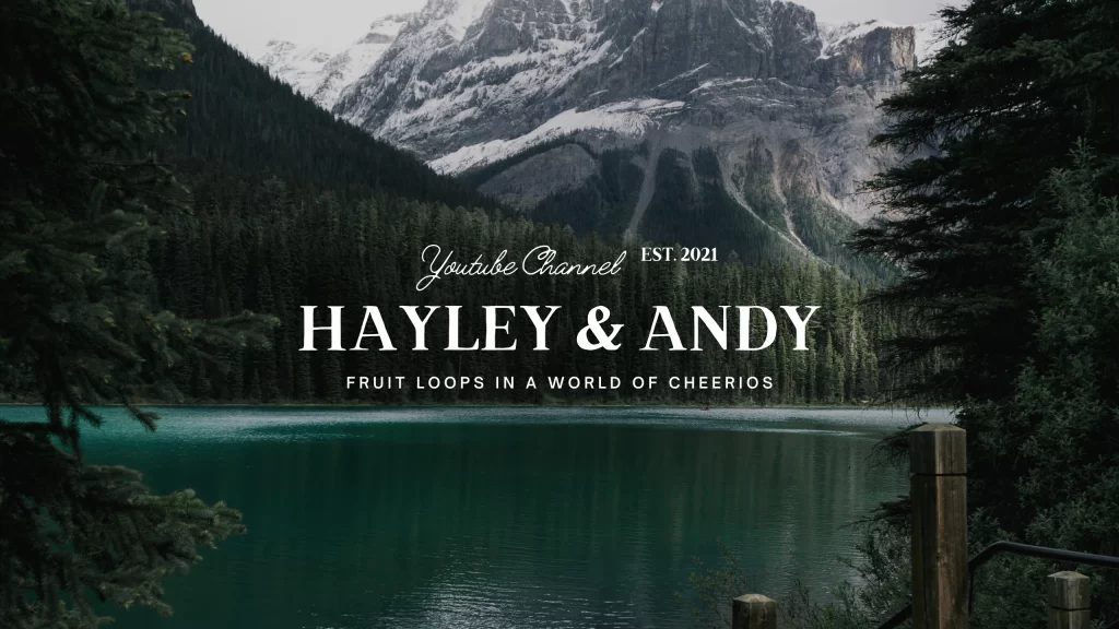 Youtube Banner for Hayley & Andys blog